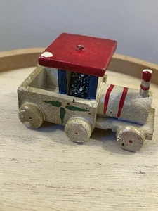 Decoración de tren navideño vintage de madera - Imagen 1 de 7