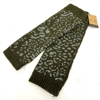 Calentadores de piernas para mujer con diseño de estampado de leopardo plateado en OLIVE de CC Exclusives nuevos con etiquetas Foto 1 de 4