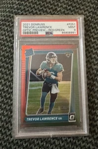 2021 Donruss Optic Preview Red Green Prizm #P251 Trevor Lawrence RC Rookie PSA 9 - Bild 1 von 1