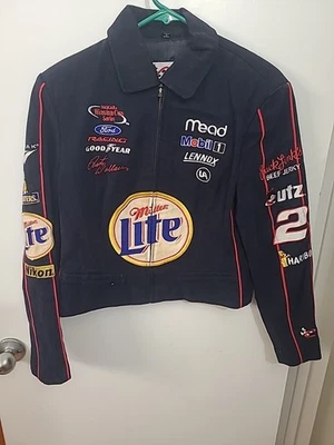 Chaqueta Chase Authentics Miller Lite azul medio oxidada Wallace 2# NASCAR   Foto 1 de 4