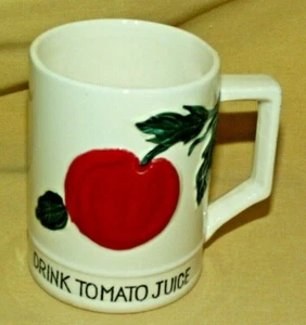 TAZA DE JUGO DE TOMATE TAZA PEQUEÑA BEBIDA PRODUCTOS ROSS JAPÓN SEYEI ESMALTE DECORADO A MANO. - Imagen 1 de 8