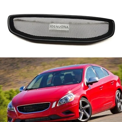 Cubierta de malla de parachoques delantero negro estilo deportivo para Volvo S60 V60 2011-13 2012 Foto 1 de 4