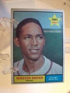 1961 Topps Baseball #391 - Winston Brown RS, RC - Chicago White Sox  61-077 - Afbeelding 1 van 2