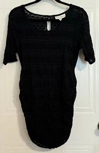 Jessica Simpson Umstands-Minikleid schwarz Spitze dehnbar (M) - Bild 1 von 8