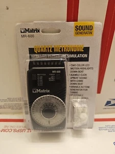 Matrix Quartz Metronome 6 beat settings MR-600 with LED Pendulum Simulation - Picture 1 of 8