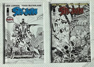 Spawn #263 & #265 Image Comics varianti in bianco e nero Erik Larsen rara tiratura bassa 2016 - Foto 1 di 11