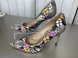 Sam Edelman Heels Colorful Floral Womans Size 6 Party Cocktail Slip On - Picture 1 of 6