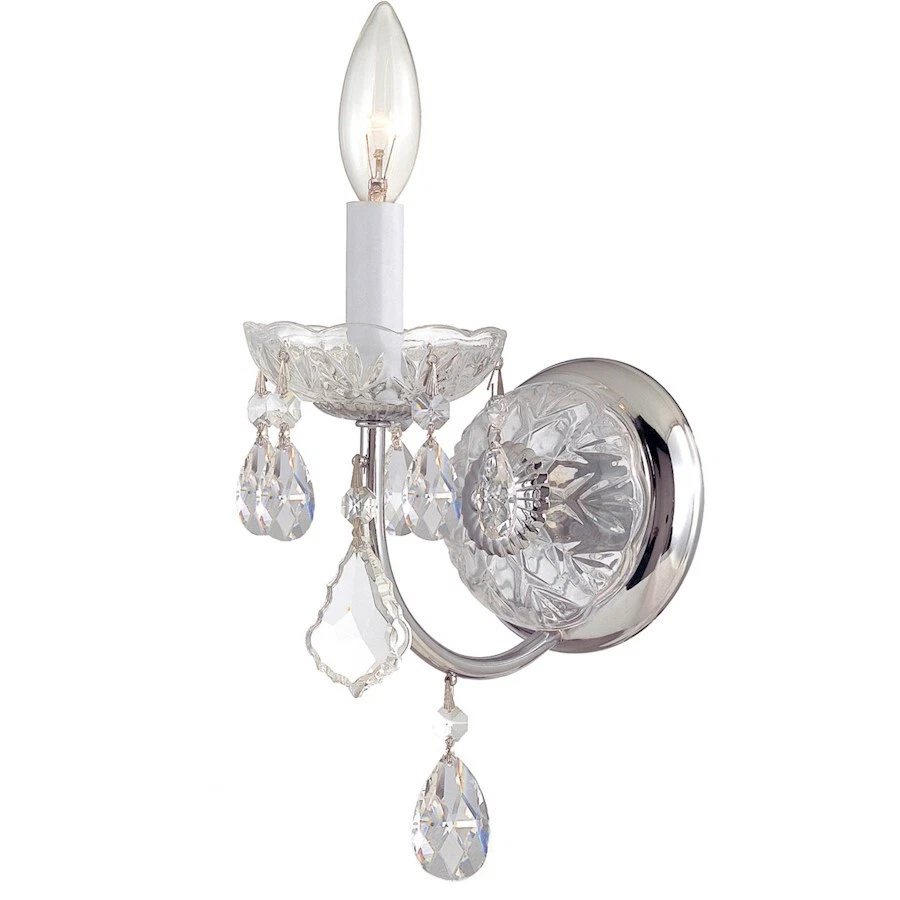 Aplique Crystorama Imperial 1 Luz Cristal Transparente Cromo - 3221-CH-CL-MWP Foto 1 de 1