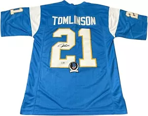 LADAINIAN TOMLINSON SIGNED SAN DIEGO CHARGERS JERSEY BECKETT BAS COA BP20224 - Picture 1 of 4