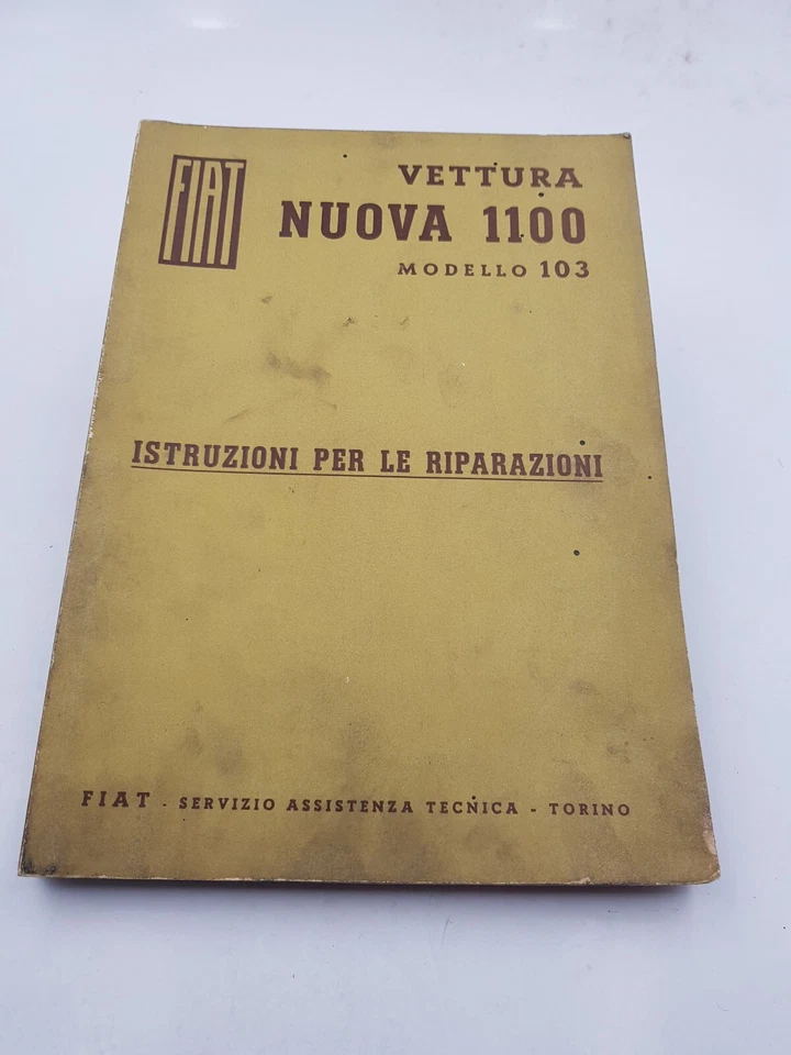 Manual de Taller Fiat Nuevo 1100 modello 103 Instrucciones para Reparación 1959 - Imagen 1 de 4