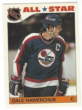 DALE HAWERCHUK 1985-86 Topps All Star Sticker Insert #8 NM-MT Winnipeg Jets HOF 