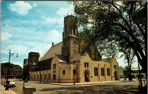 Grand Rapids Michigan Park Congregational Church ~ Auto 50er-60er Jahre Postkarte  - Bild 1 von 2