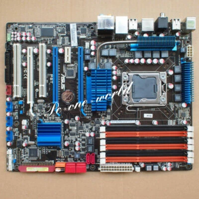 ASUS P6T Motherboard Intel X58 LGA 1366 4×DDR3 RJ45 ATX USB2.0 PS/2 - Image 1 of 4