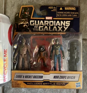 SEALED 2013 MARVEL Guardians Of The Galaxy GROOT ROCKET RACCOON NOVA CORPS Offic - Picture 1 of 11