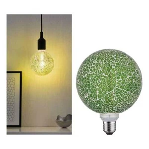 Paulmann LED G125 Globe Miracolo Mosaic Verde 5W=40W E27 470lm Bianco Caldo - Foto 1 di 6
