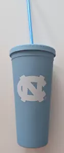 North Carolina Teerabsatz Tasse mit Stroh 22oz. - NCAA - Bild 1 von 3