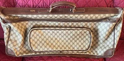 Bolso raqueta tenis vintage Gucci años 70 GG beige y marrón lona buen estado Foto 1 de 4