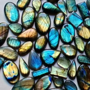 300 Ct Natural Labradorite Wholesale Parcel Labradorite Lot Loose Stone Cabochon - Picture 1 of 8