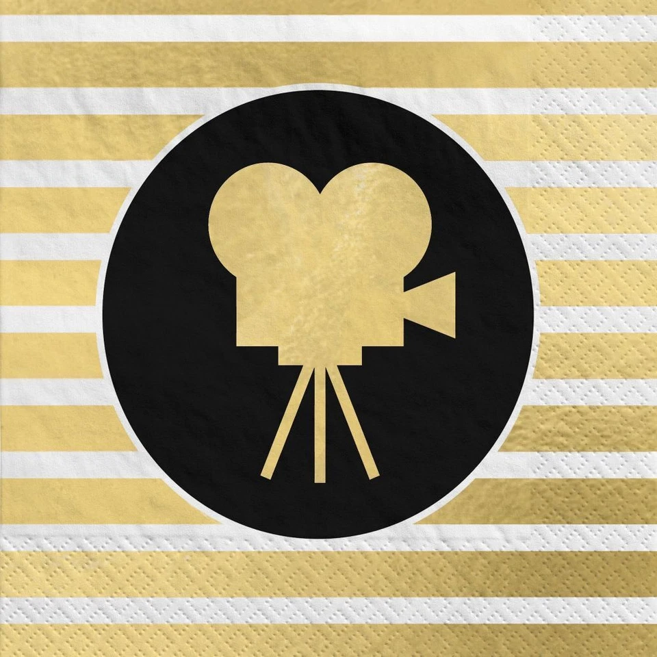 Servilletas de almuerzo de noche de premios papel 40 por paquete papel estampado en caliente de 6 1/2" x 6 1/2" Foto 1 de 1