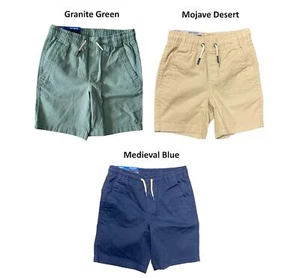Gap Boy's Elastic Waistband Front & Back Pockets Stretch Soft Twill Shorts - Picture 1 of 7