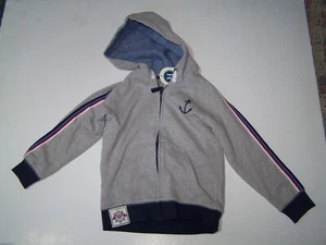NWT Hatley Boutique Boys Sweatshirt Size 6 Nautical Raglan Hoodie Multicolor - Picture 1 of 3