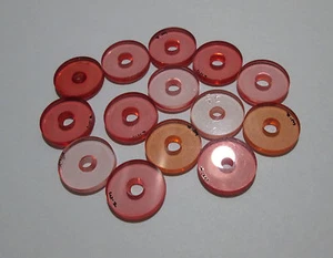 .626'' /15.9mm Old Style Walther Slimline Pink/Peach colored front sight inserts - Afbeelding 1 van 2