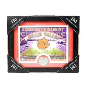 Clemson Tigers Photo Frame 11x9 Plaque MInted Coin Highland Mint NCAA Official - Picture 1 of 5