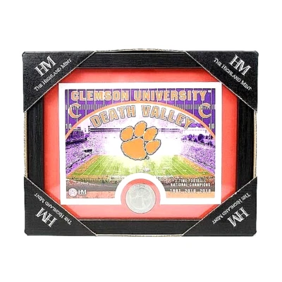 Moldura para foto Clemson Tigers placa 11x9 moeda com encaixe Highland em perfeito estado NCAA oficial - Imagem 1 de 4