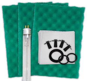 Kits de servicio de mantenimiento de filtro de estanque Green Genie Lotus Aquateck bombillas UV espumas - Imagen 1 de 9