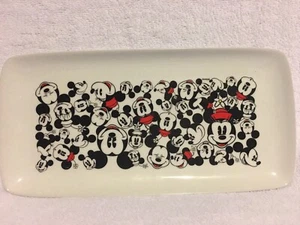 Disney Mickey Mouse and Minnie Mouse All Over Tray Faces Rectangular Platter - Picture 1 of 6