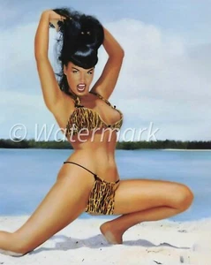 Pin-up Bettie Page vintage - glamour de los años 50 en foto de 8x10 - Imagen 1 de 1