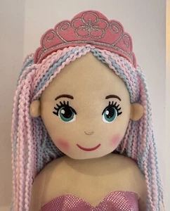 ~❤️~MERMAID DOLL Plush Soft X Large 70cms Toy Rainbow Flip Sequin HARPER New - Picture 1 of 9