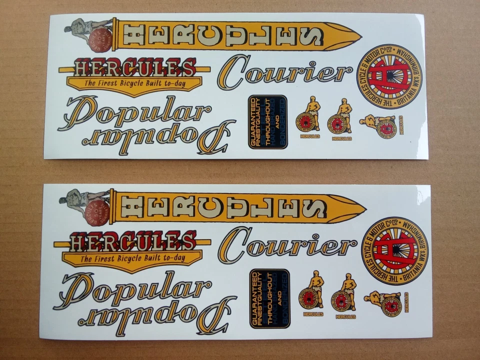 Lote 2 Piezas Pegatinas Nuevas HERCULES Vynil Para Bicicleta De Colección (Envío Gratis) Foto 1 de 4