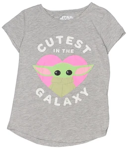Star Wars Mandalorian Grogu Baby Yoda Size 10 - 12 Girls Short sleeve t-shirt - Picture 1 of 2