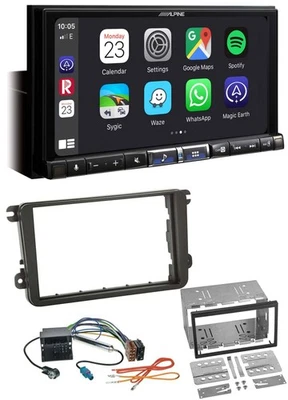 Alpine 2DIN DAB USB MP3 Bluetooth Autoradio für VW Caddy Golf 5 6 Jetta ab 2003 - Bild 1 von 4