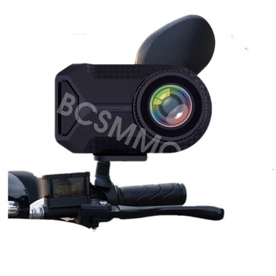 Mini videocámara WiFi para tablero de motocicleta 2K visión nocturna pantalla de tiempo/datos Foto 1 de 4