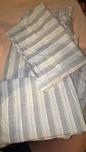 Tommy Bahama Home Blue & White Striped Cotton Pillowcases Set 70"x60" - Picture 1 of 6