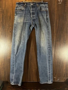 VTG Levis 501 Jeans Mens 36x40 Blue Tall 90s Y2k (34x35 Measured) Button Fly - Picture 1 of 24