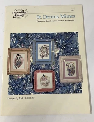 Candamar Designs Something Special St. Dennis Mimes Clowns Cross Stitch Leaflet - Image 1 of 4