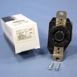 Leviton L9-20R Twist Locking Receptacle V0 Turn Outlet 20A 600V 2350-065 Boxed - Picture 1 of 5