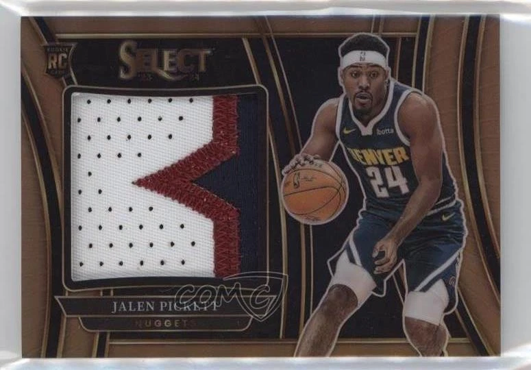 2023-24 Panini Select Jumbo Rookie Swatches Copper Prizm /49 Jalen Pickett RC - Image 1 of 2