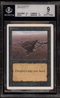 Magic The Gathering MTG Sinkhole Unlimited BGS 9 Mint - Image 1 of 2