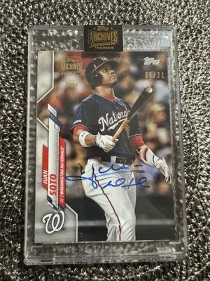 Juan Soto, Topps Archives Signature Series 2022 Auto # 07/21 - Image 1 of 4
