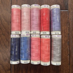 Lot Z- Mettler Quilting Thread 10 Spools-Cotton Silk Finish 164 Yards each VTG - Picture 1 of 5
