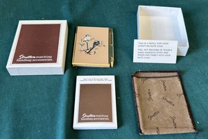 Vintage Stratton Gold mit Vögeln Mini Stift & Papier Pad Halter Neuwertig mit Original Etui - Bild 1 von 6