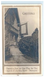 Postal de la Iglesia del Espíritu Santo 1948 en Mattapan, Massachusetts RPPC - Imagen 1 de 2