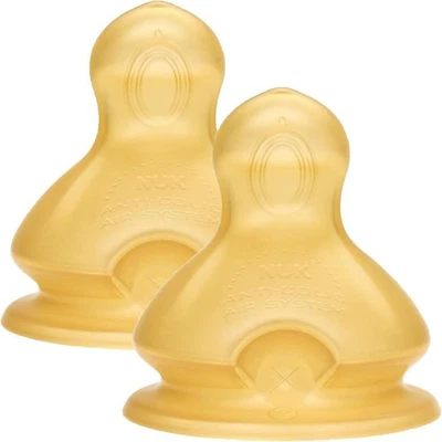 NUK First Choice+ Baby Bottle Teat, 6-18 Months, Latex with Large Feed Hole, Ant - image 1 of 3