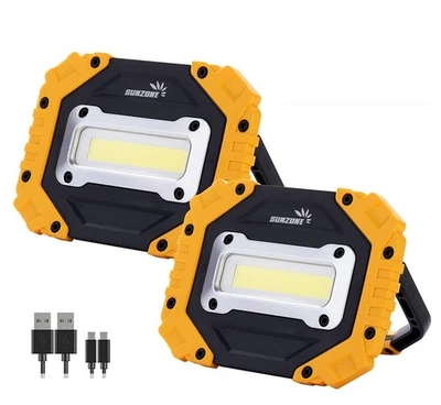 LED Work Light, Rechargeable Magnetic Flood Lights with Stand, Waterproof Por... - Image 1 of 4
