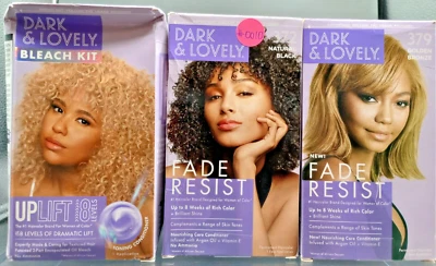 Dark & Lovely Color- #372Black + #379Bronze Hair Dye + 1 Bleach Kit #0010- 3 pk - Image 1 of 4