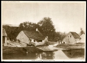 Foto de NOCHE por DAUBIGNY pueblo pacífico Francia - 1914 Fotograbado sepia - Imagen 1 de 4